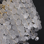 48-72 Inch Modern Linear Chandelier Coin-shaped Glass Drop Chandelier