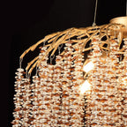 Lustre moderne en cristal de 60 à 100 cm en forme de branche d'arbre, idéal pour le salon.