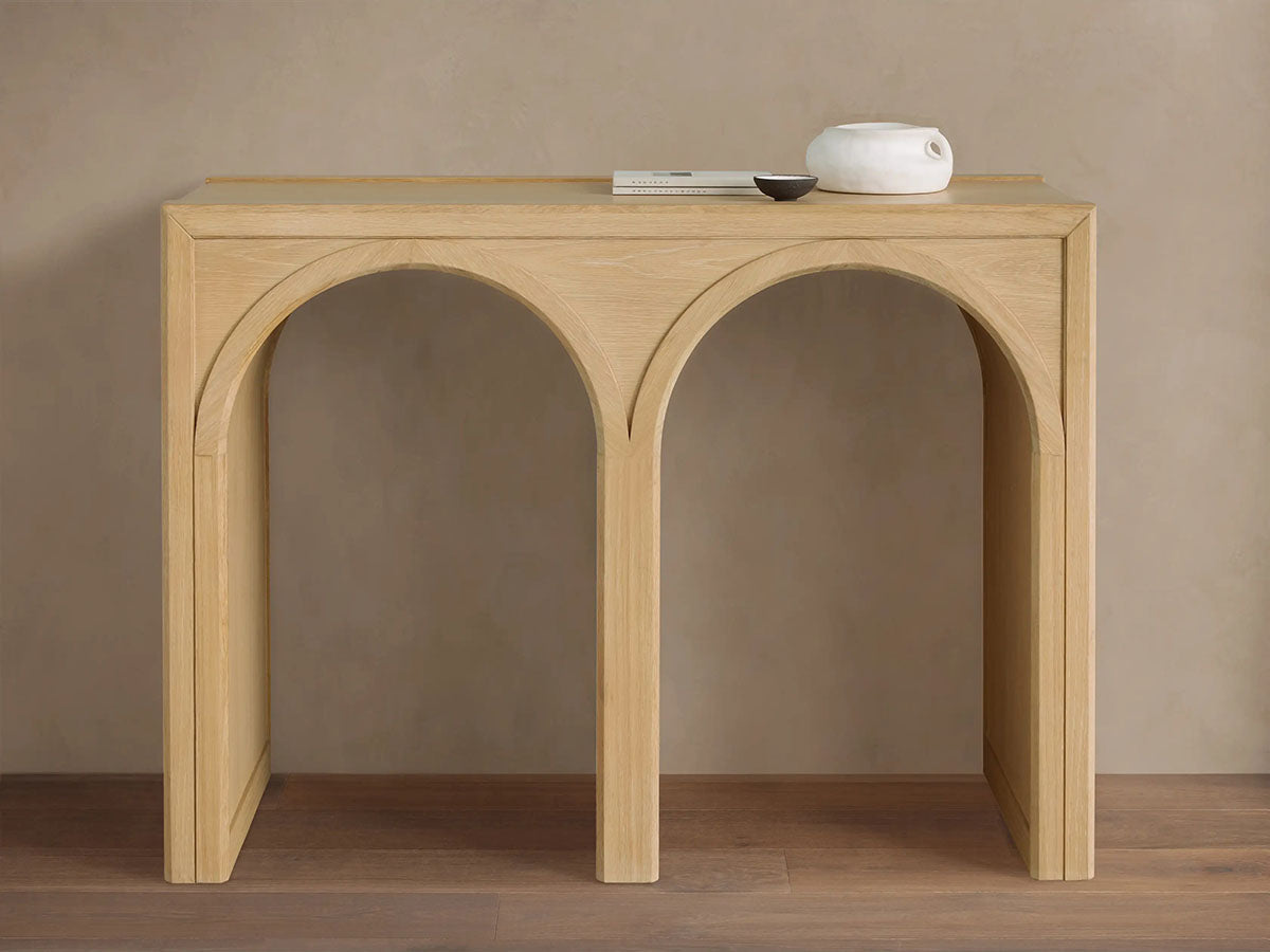 Hattie Solid Oak Entrance Console Table Country Style Entryway Table