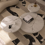 Luxury Gold Coffee Table with Round Glass Top & Sculptural Brass Base Center Tea Table