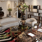 Luxury Hammered Brass Coffee Table with Wave Sculptural Design & Artisan Craftsmanship Center Tea Table