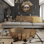 Luxury Patina Brass Coffee Table with Organic Sculptural Design & Handcrafted Finish Center Tea Table