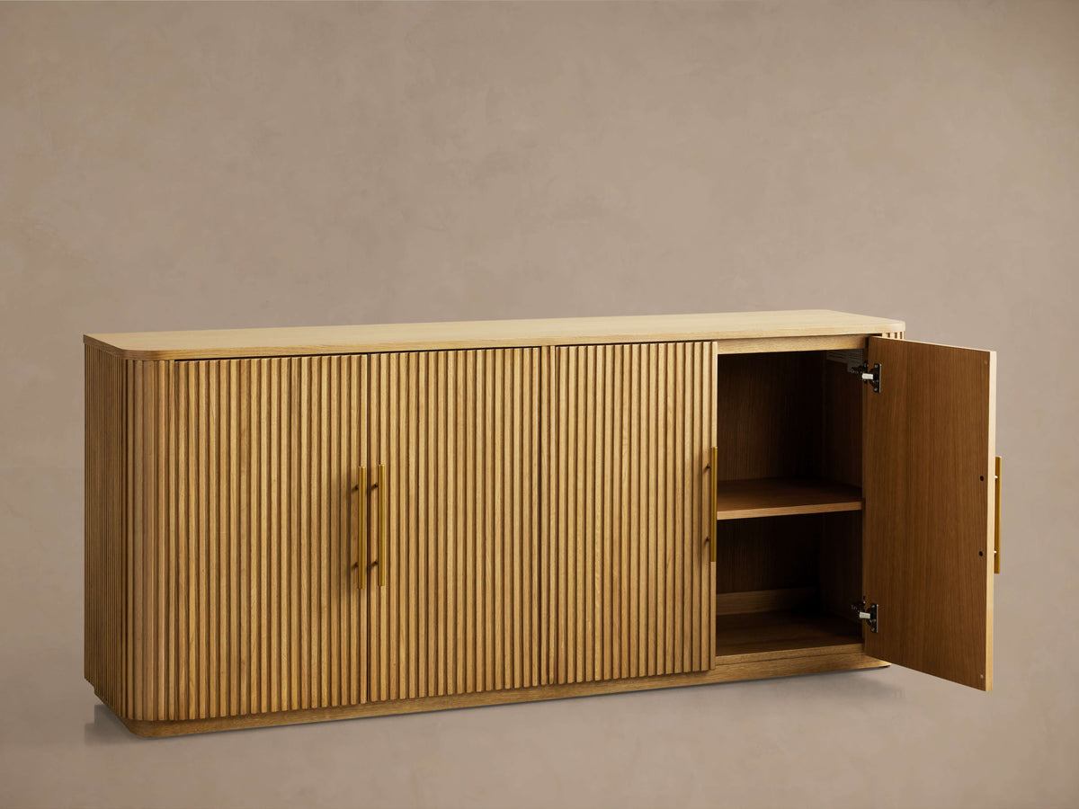 Finnley Pine Wood Sideboard Buffet Storage Cabinet Country Media TV Cabinet Entryway Cabinet