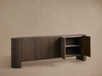 Flore Marble Stone Top Buffet Sideboard Wood Entryways Cabinet Living Media TV Cabinet