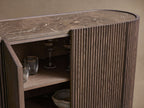 Flore Marble Stone Top Buffet Sideboard Wood Entryways Cabinet Living Media TV Cabinet