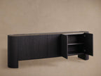 Flore Marble Stone Top Buffet Sideboard Wood Entryways Cabinet Living Media TV Cabinet