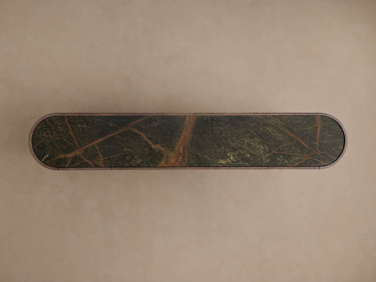 Flore Marble Stone Top Buffet Sideboard Wood Entryways Cabinet Living Media TV Cabinet