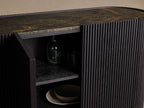 Flore Marble Stone Top Buffet Sideboard Wood Entryways Cabinet Living Media TV Cabinet