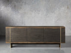 Mihaela Oak Mediakonsole, Unterhaltungsmöbel aus Holz, Schrank, Retro-TV-Ständer