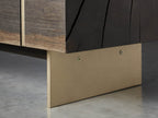 Mihaela Oak Mediakonsole, Unterhaltungsmöbel aus Holz, Schrank, Retro-TV-Ständer