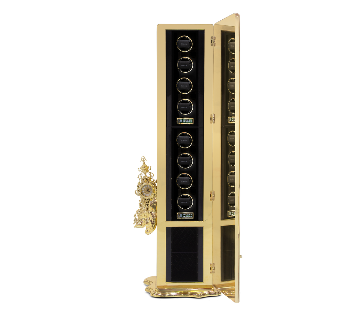 Luxury Surreal Watch Winder Safe Inspired by Salvador Dalí with Gold-Plated Finish & Secret Storage