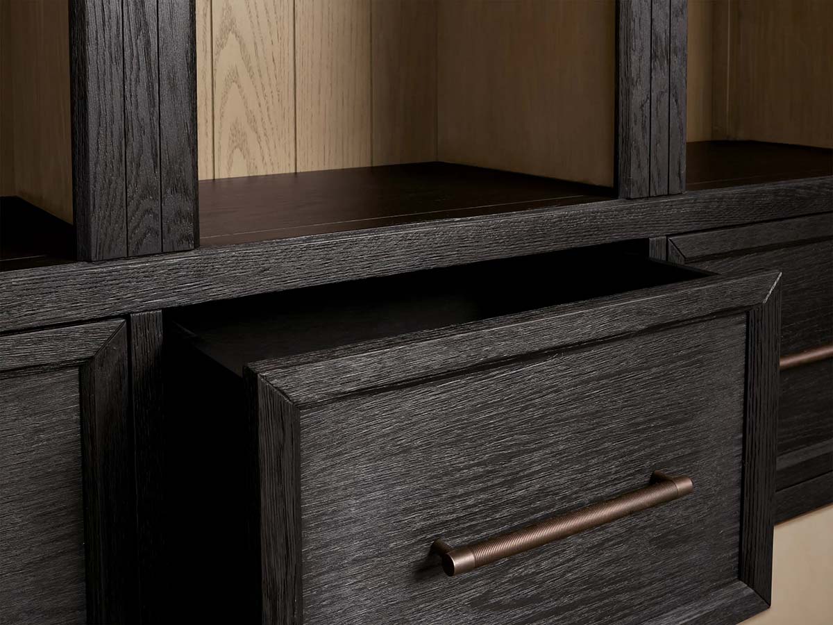 Hattie Solid Oak Entryway Cabinet Hand-Crafted with Hooks & Drawers
