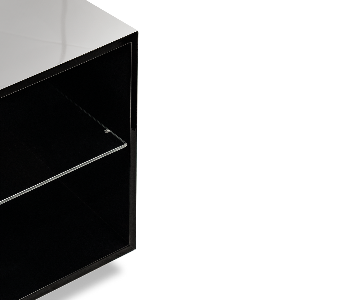 Luxury Black Gold TV Stand Cabinet with Sculptural Design & Media Storage