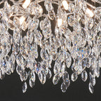 Lustre moderne en cristal K9 argenté de 61 à 102 cm (24 à 40 pouces) en forme de branche d'arbre