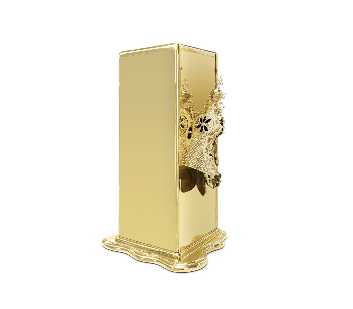 Luxury Dalí-Inspired Watch Winder Box with Surreal Sculptural Design & Gold-Plated Art Finish