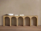 Hattie Solid Oak Entrance Console Table Country Style Entryway Table