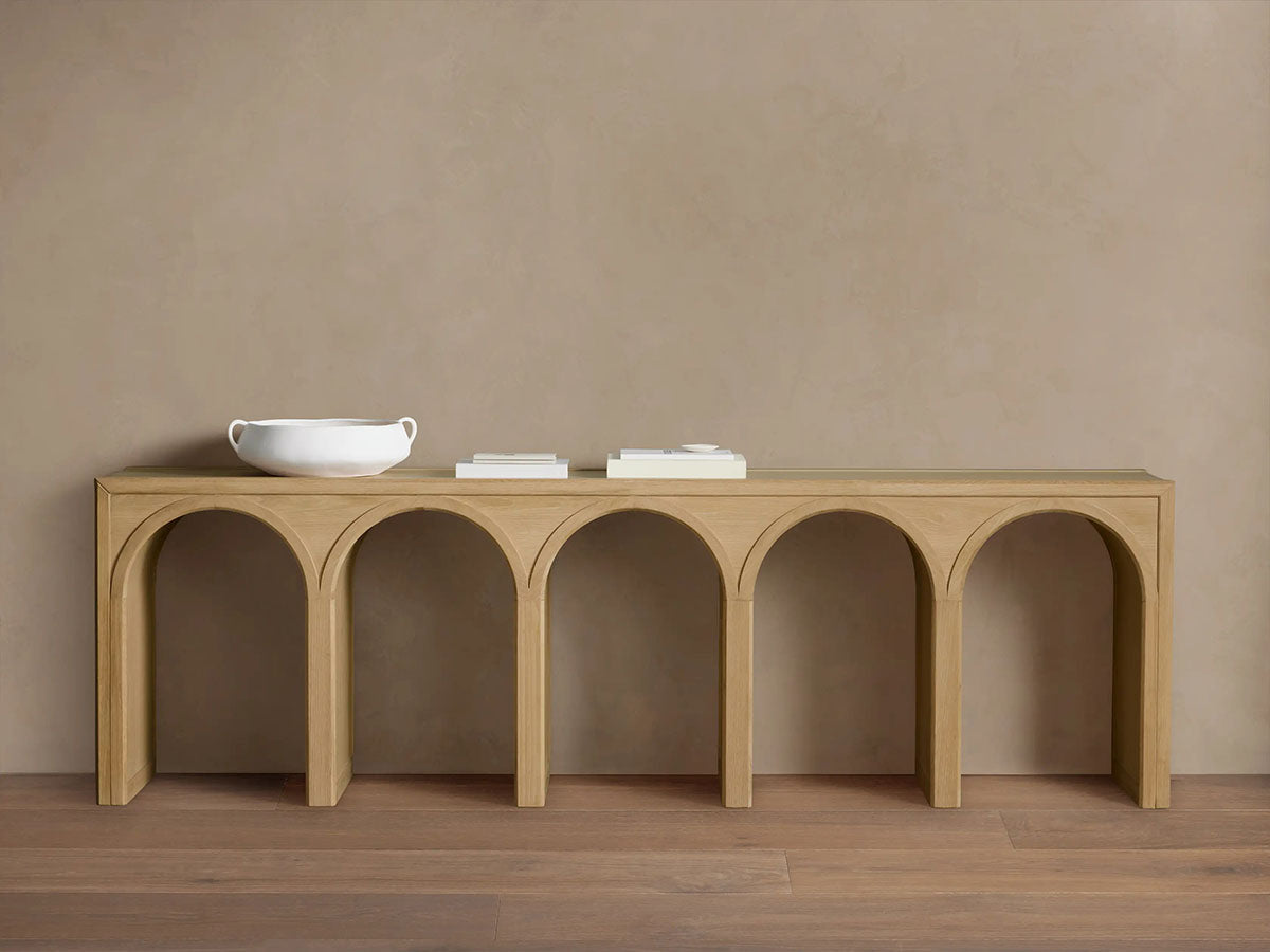 Hattie Solid Oak Entrance Console Table Country Style Entryway Table