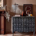 Amalfi Holz Sideboards Buffet Anrichte Handbemalt Used-Look Eingang Aufbewahrungsschrank