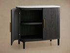 Danny Marble Top Buffet Sideboards Oak Wood Entrance Cabinet