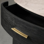 Commode Danny Wood à six tiroirs avec plateau en marbre, meuble de rangement à six tiroirs