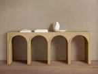 Hattie Solid Oak Entrance Console Table Country Style Entryway Table