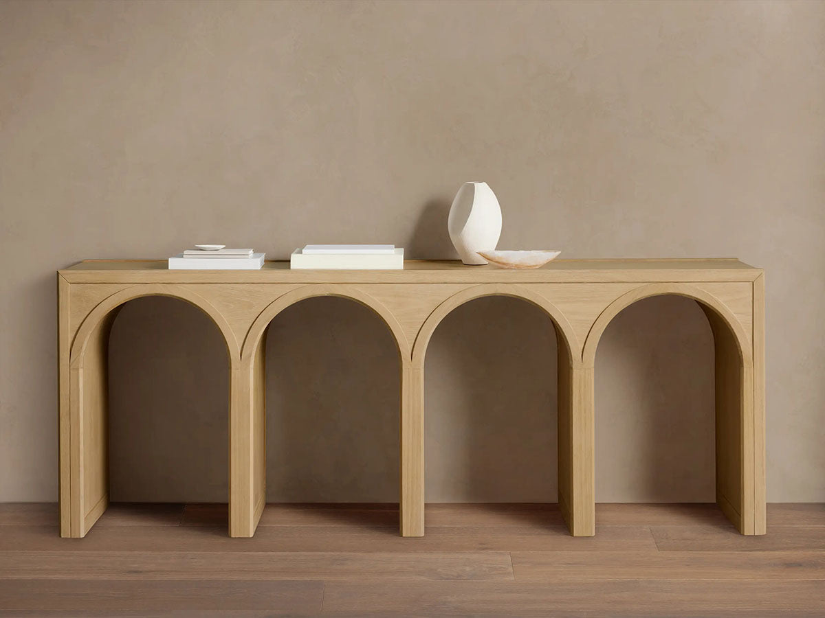 Hattie Solid Oak Entrance Console Table Country Style Entryway Table