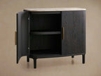 Danny Marble Top Buffet Sideboards Oak Wood Entrance Cabinet