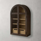 Hattie Mid-Century Wall Mounted Storage Cabinet with Arched Drawers