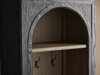 Hattie Solid Oak Entryway Cabinet Hand-Crafted with Hooks & Drawers