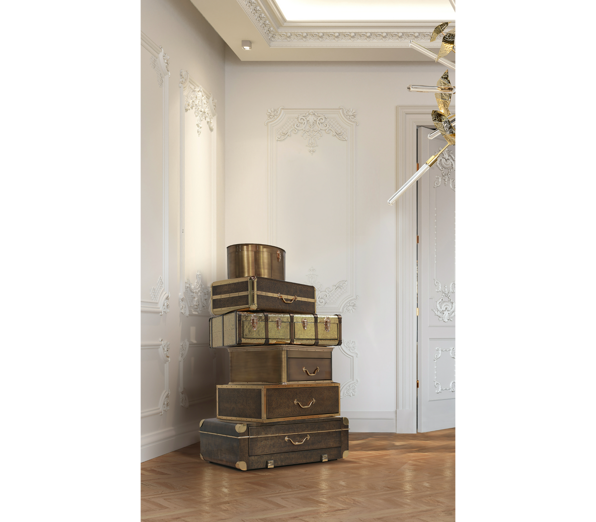 Luxury Champagne Gold Vault Safe with High-Security Storage & Elegant Designer Finish