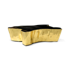 Luxury Patina Brass Coffee Table with Organic Sculptural Design & Handcrafted Finish Center Tea Table
