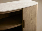 Danny Marble Top Buffet Sideboards Oak Wood Entrance Cabinet