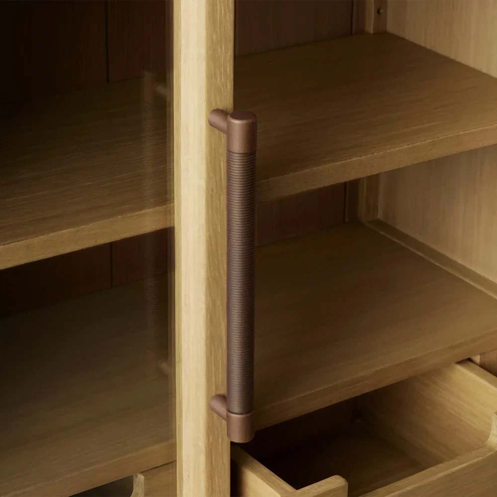 Hattie Mid-Century Wall Mounted Storage Cabinet with Arched Drawers