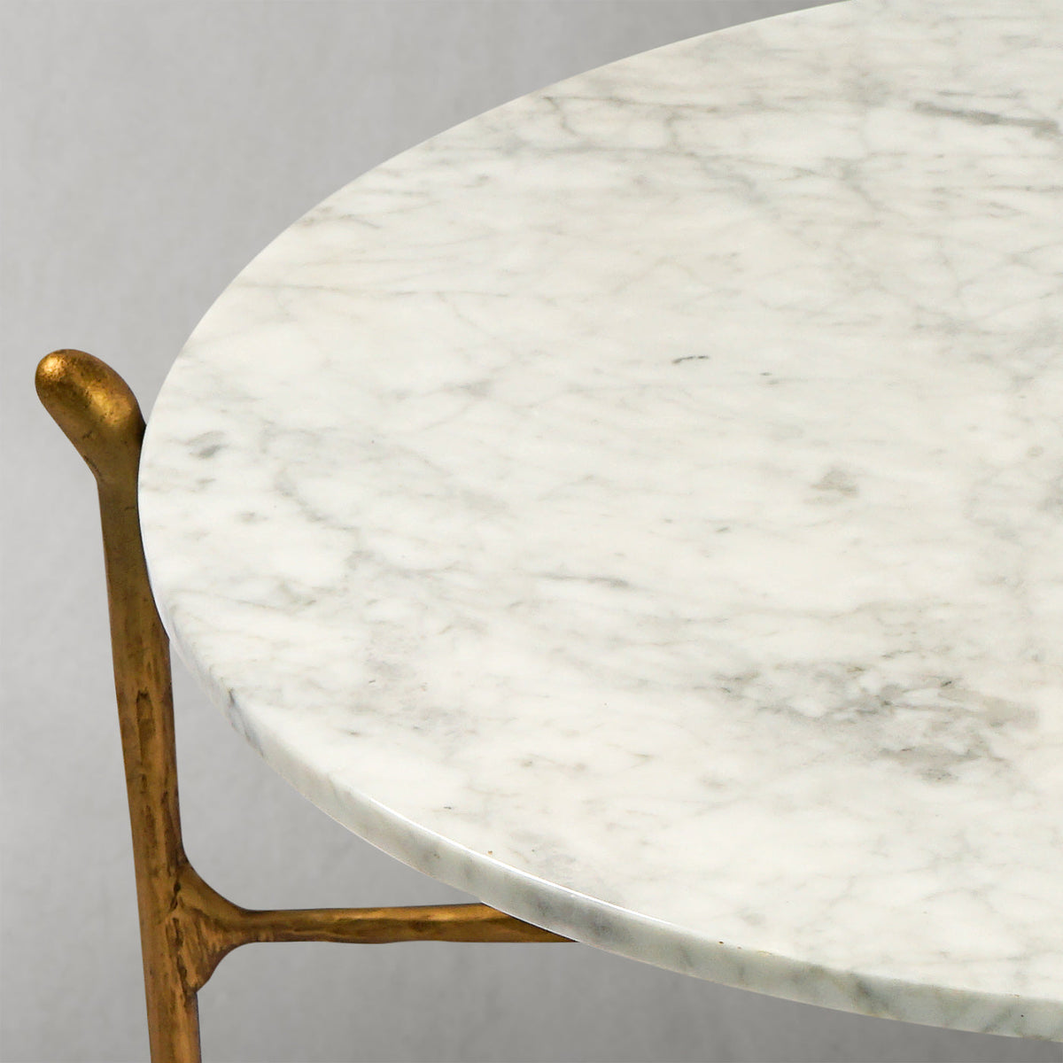 Thaddeus Metal Round Horn Marble Coffee Table & Side Table Hand-Forged Living Sofa Center Tea Table End Tables