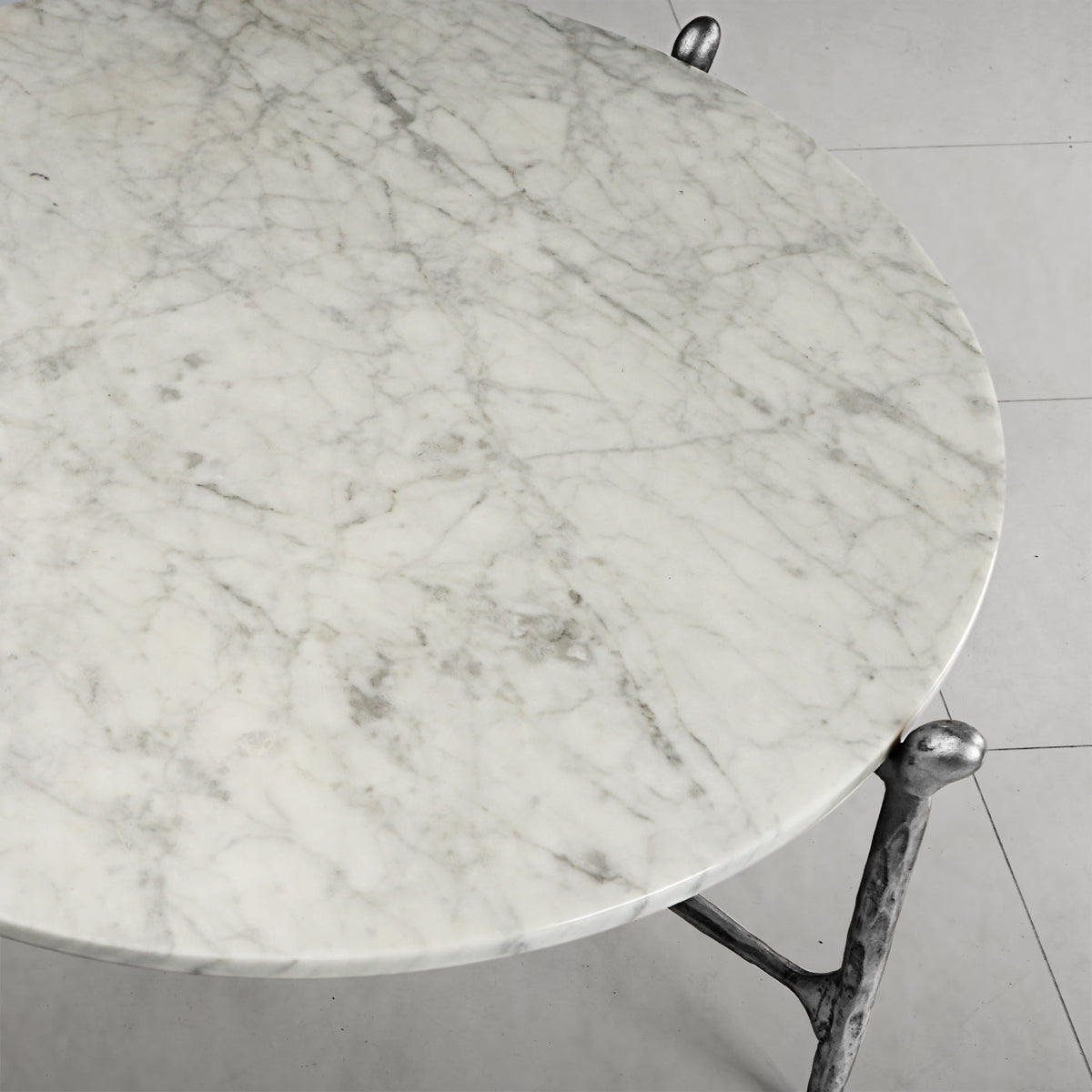 Thaddeus Metal Round Horn Marble Coffee Table & Side Table Hand-Forged Living Sofa Center Tea Table End Tables