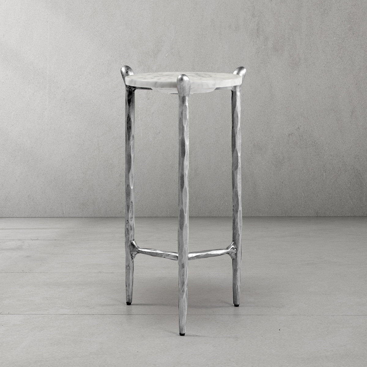 Thaddeus Metal Round Horn Marble Coffee Table & Side Table Hand-Forged Living Sofa Center Tea Table End Tables