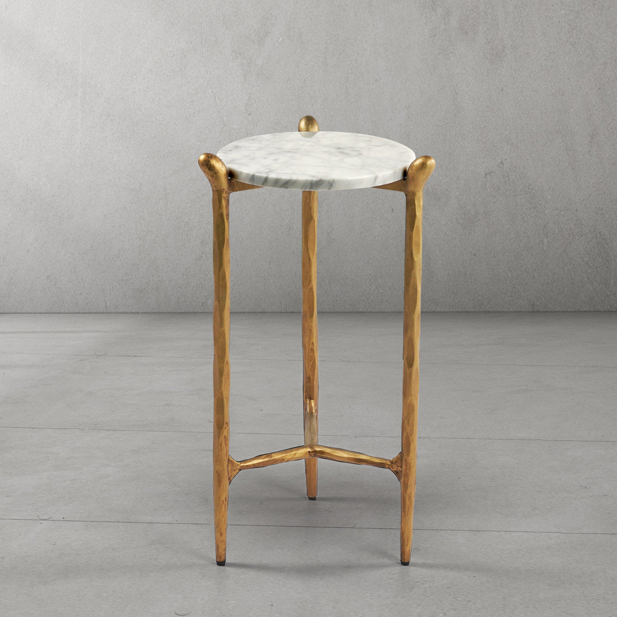 Thaddeus Metal Round Horn Marble Coffee Table & Side Table Hand-Forged Living Sofa Center Tea Table End Tables