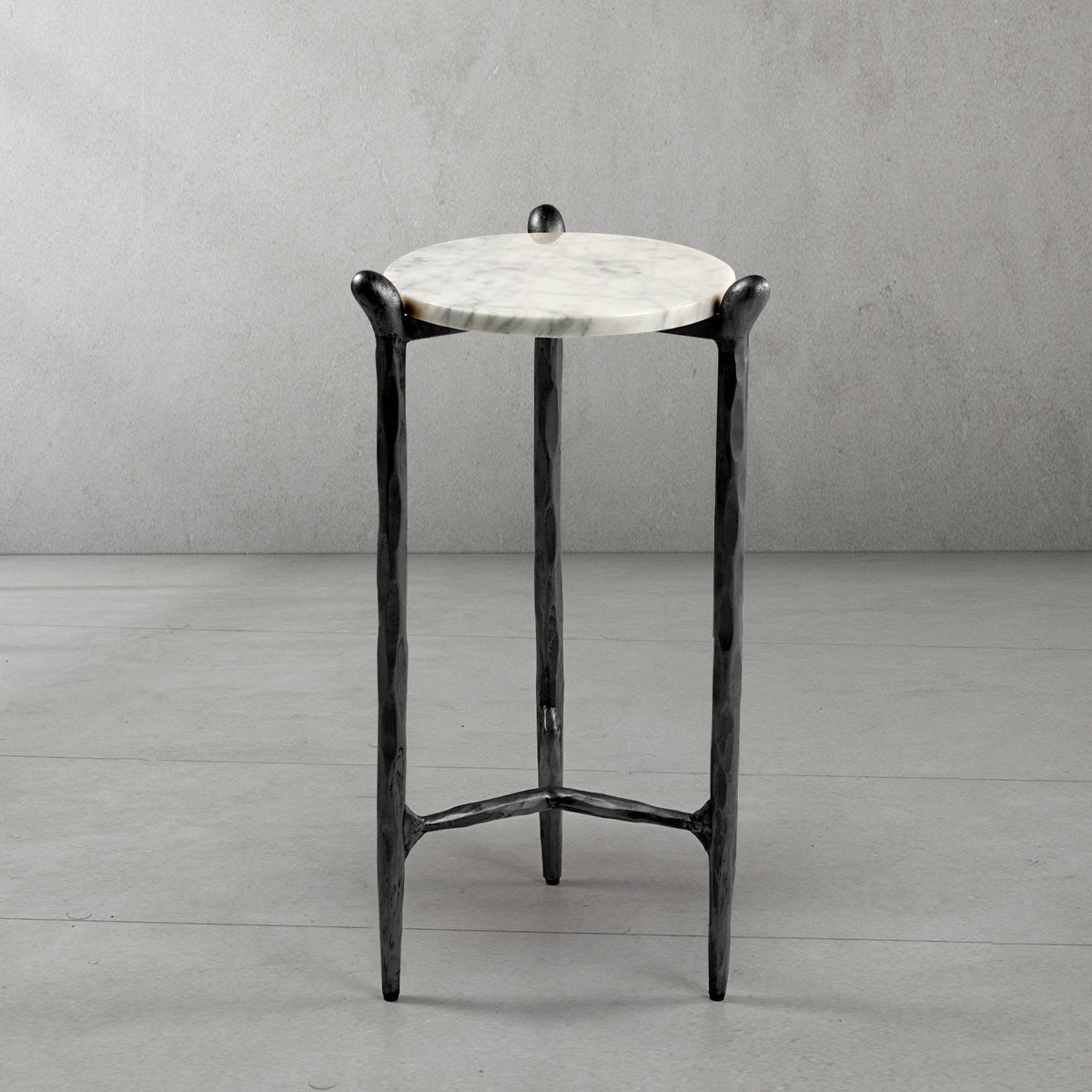 Thaddeus Metal Round Horn Marble Coffee Table & Side Table Hand-Forged Living Sofa Center Tea Table End Tables