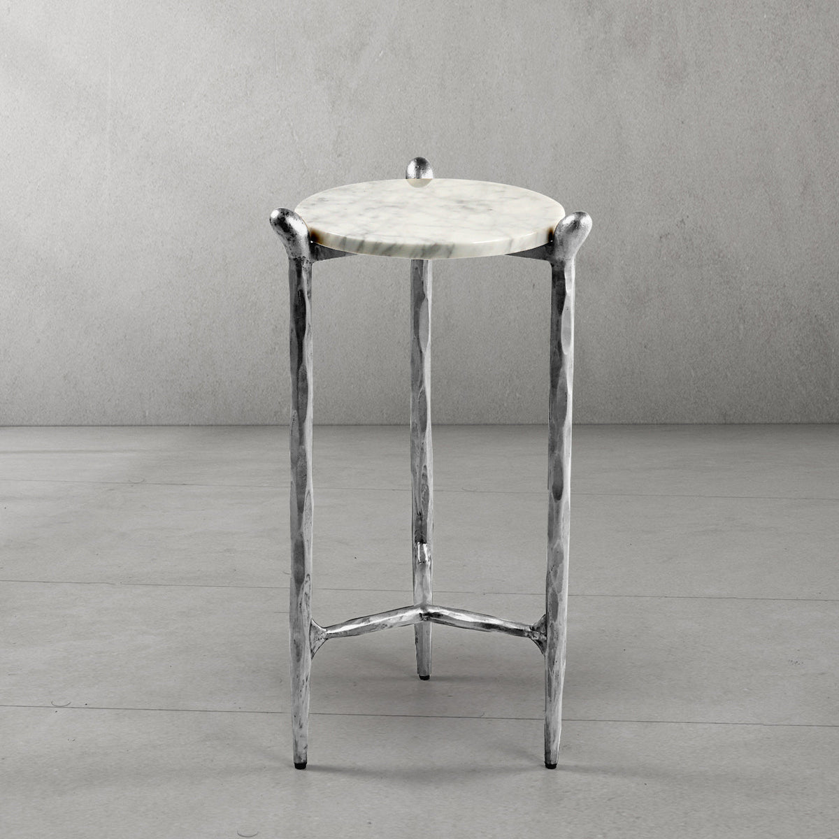 Thaddeus Metal Round Horn Marble Coffee Table & Side Table Hand-Forged Living Sofa Center Tea Table End Tables