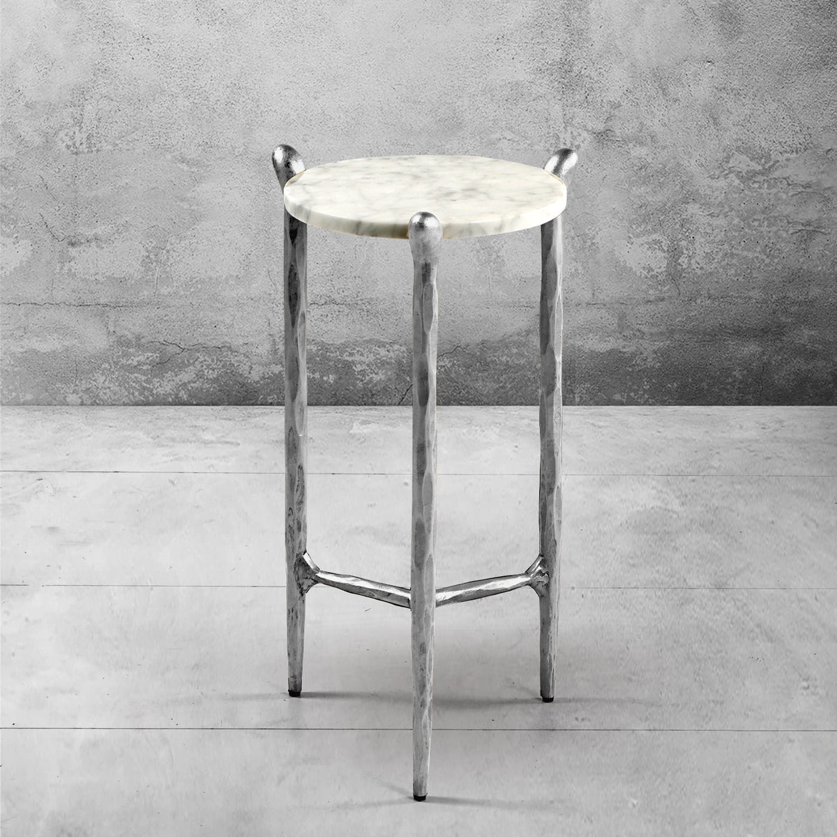 Thaddeus Metal Round Horn Marble Coffee Table & Side Table Hand-Forged Living Sofa Center Tea Table End Tables