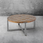 Tadeusz Runder Couchtisch Holz Wohnzimmer Sofatisch Teetisch