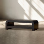 Pierre Wood Coffee Table Sofa Center Tea Table in Oak Veneer with Mid-Century Modern Style