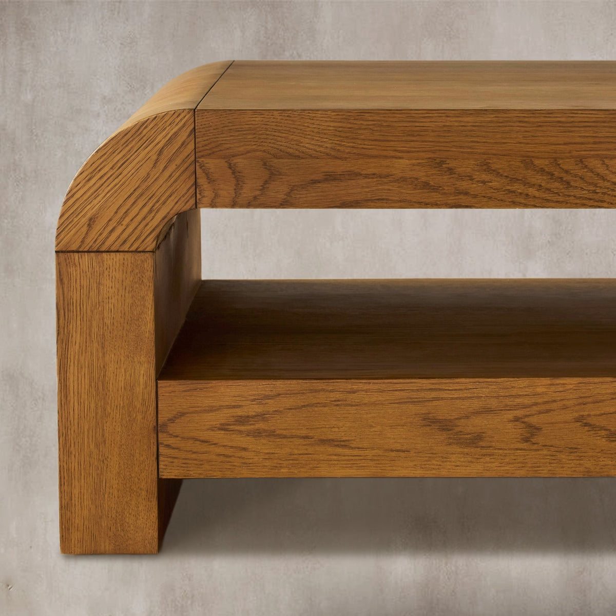 Pierre Wood Coffee Table Sofa Center Tea Table in Oak Veneer with Mid-Century Modern Style
