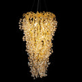 Lustre d'escalier de 99 cm de long, lustre doré en forme de branches d'arbre, éclairage moderne