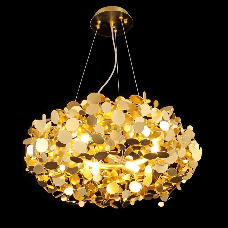 24 Zoll (ca. 61 cm) großer goldener Ast-Kronleuchter, moderne Hängeleuchte