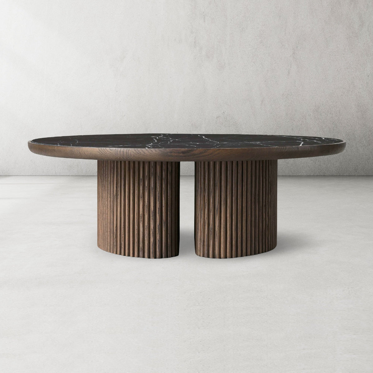 Aster Wood Eiche Runder Couchtisch Moderner Sofamitteltisch Teetisch