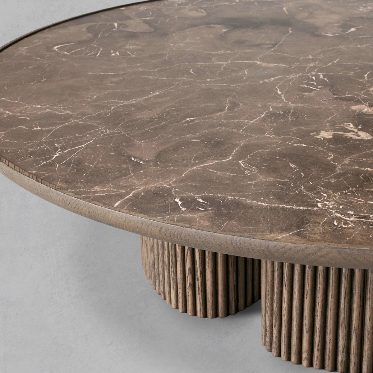 Aster Wood Eiche Runder Couchtisch Moderner Sofamitteltisch Teetisch