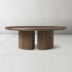 Aster Wood Eiche Runder Couchtisch Moderner Sofamitteltisch Teetisch