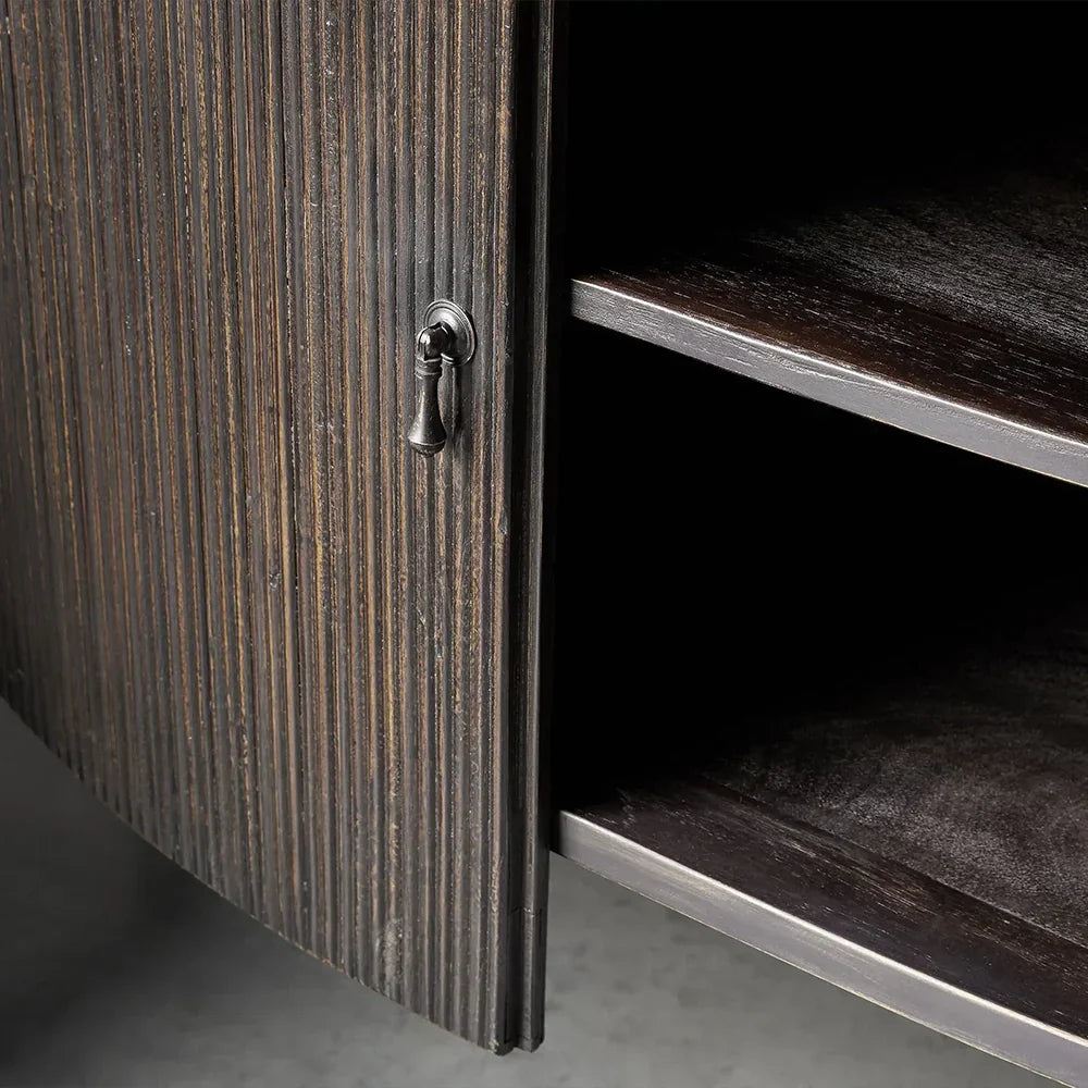 Conrad Vintage Teak Wood Sideboard Buffet with Storage Cabinets