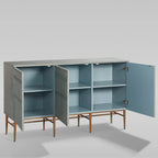 Verdin 3-türige Buffets Sideboards Holz Wohnzimmer TV-Schränke Eingangsbereich Aufbewahrungsschränke